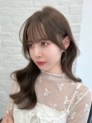 セミロング 映える顔まわり/前髪 特化 💗 ユキマのヘアスタイル