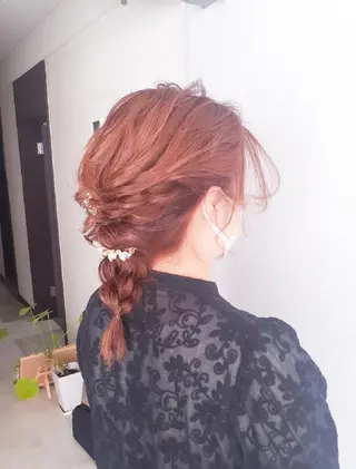 セミロング ヘアアレンジ Hair&Make  Delight*のヘアスタイル