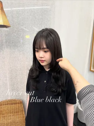 ロング カラー ヤマザキ アヤメ 【シベルバレー横浜】のヘアスタイル