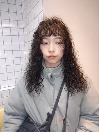 ロング パーマ ボブパーマ/パーマ ウルフパーマのヘアスタイル