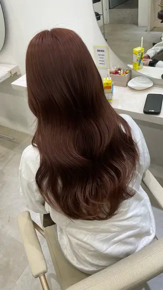 ロング カラー 酸性縮毛矯正 梅田茶屋町 Juriのヘアスタイル