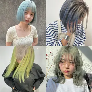 ロング Piaコータロー ハイトーン&‪ボブのヘアスタイル