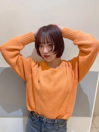 ショート 🪸暖色艶カラー/ shiori🫧のヘアスタイル