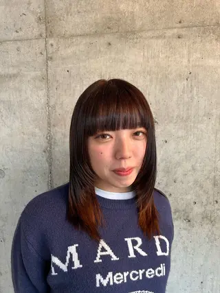 セミロング カラー 🎨デザイン🥇 美髪・艶髪　日暮千敬のヘアスタイル