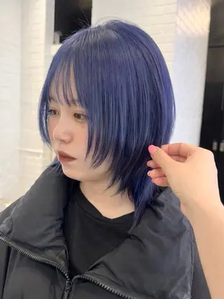 セミロング カラー ヘアアレンジ 暖色🌈ダブルカラー レイヤー💫AINAのヘアスタイル