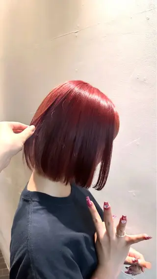 カラー noa / 郡山ボブ /透明感カラー🤍のヘアスタイル