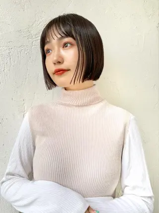ショート 結べるレイヤーボブ くびれLady表参道のヘアスタイル