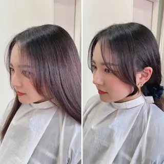 セミロング 【艶ヘア】 どうまえのヘアスタイル