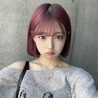 ショート カラー 莉乃/縮毛矯正/髪質 改善/艶カラーのヘアスタイル