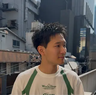 メンズ SALOWIN梅田茶屋町North店所属・岡田/メンズ特化/パ ーマ&ショートのプロのヘアスタイル