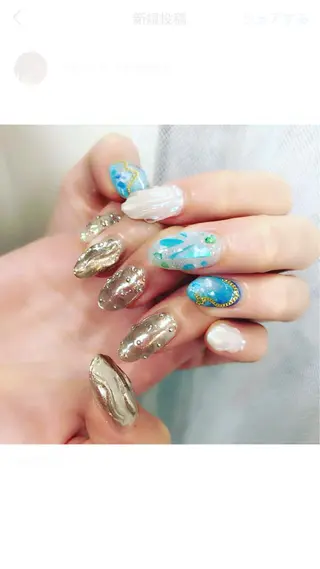 ネイル AOI✩⡱ y2kネイルのネイルデザイン