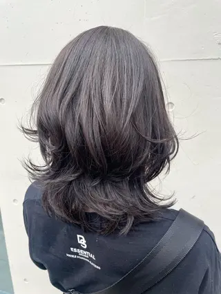 ミディアム カラー Lucca Lance経堂店【ルッカランス】所属・美髪矯正/髪質改善/ 福崎航平のヘアスタイル