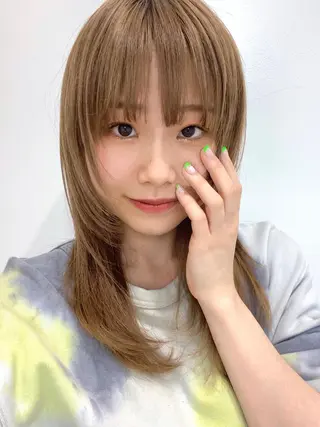 ロング カラー レイヤー/柔色 カラー/SAkiのヘアスタイル