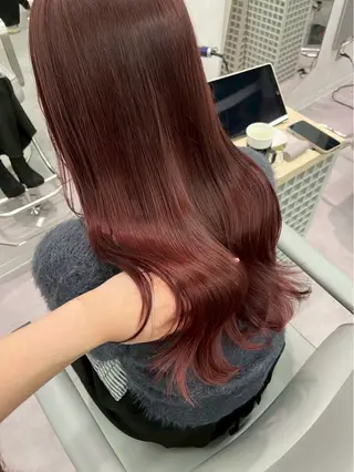 ミディアム カラー､縮毛矯正 募集中🖤/横浜のヘアスタイル