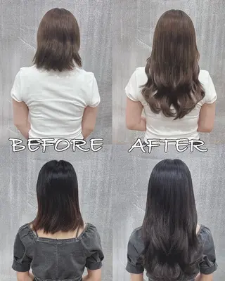 ロング カラー ヘアアレンジ LIP 大阪本店 エクステ 堀谷和孝のヘアスタイル