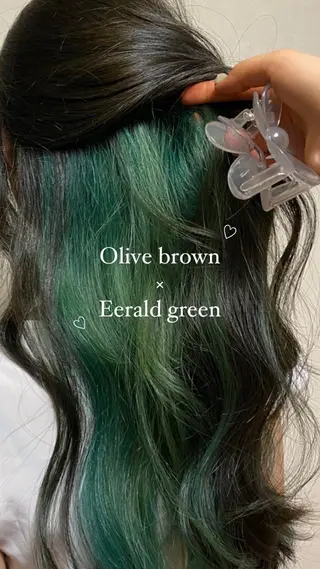 ロング カラー ヘアアレンジ アンククロス渋谷【ANKH CROSS】所属・韓国ヘア┊︎レイヤー ┊︎haruka🌙のヘアスタイル