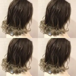 ミディアム カラー パーマ ヘアアレンジ 🫧代表/新宿駅近/ 限定価格🫧田辺貴裕のヘアスタイル