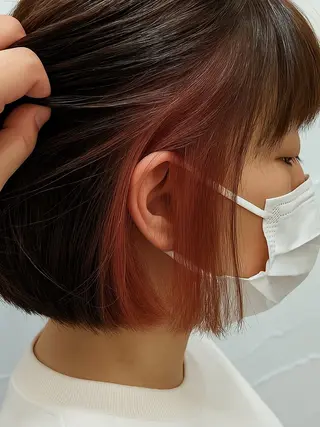 ミディアム 髪質改善＆白髪ぼかし カラー♡店長みやけ♡のヘアスタイル