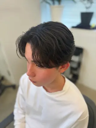 パーマ メンズ パーマ特化/フェザー パーマシャドウ/真生のヘアスタイル