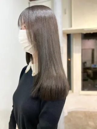セミロング カラー ✨ブリーチなしカラー ×髪質改善✨松村 潤のヘアスタイル
