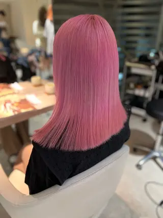 セミロング カラー 絶対カワイイ保証💕 カワノ　チヒロのヘアスタイル