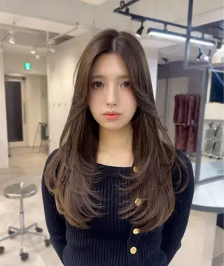 ロング カラー ヘアアレンジ hao 髪質改善/トリートメント/レイヤーカット【ハオ】所属・Ayaka /透明感 カラー🎀モデル募集のヘアスタイル