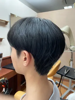 ショート メンズ ルキ🌈ブリーチカラ ー&メンズパーマ🦄のヘアスタイル