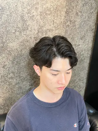 ショート パーマ メンズ メンズパーマ特化 カバヤマ　リョウのヘアスタイル