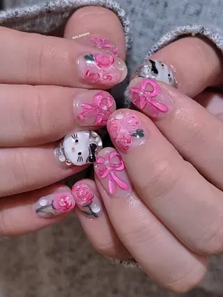 ネイル 3dパーツ/流行り 👧shushu❤️のネイルデザイン