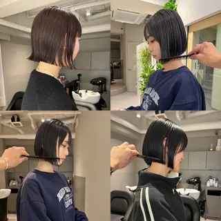 ショート ハイトーン/ ボブ 中村麟のヘアスタイル