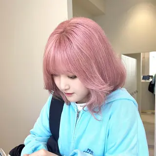 ミディアム カラー 💖暖色・ハイトーン 🐈みおり💖のヘアスタイル