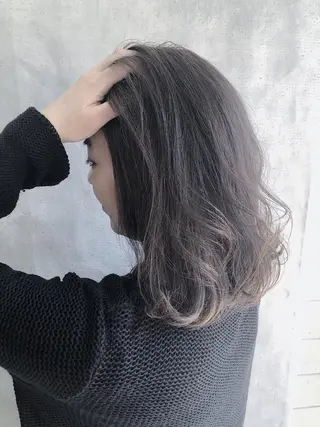 ミディアム カラー MOU namba ムウナンバのヘアスタイル