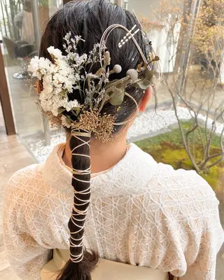 セミロング ヘアアレンジ 桑原 菜摘のヘアスタイル