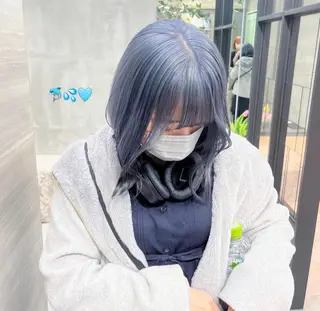 セミロング カラー ナツミ/透明感カラー /酸性ストレートのヘアスタイル