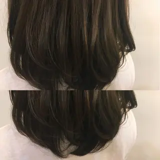 セミロング カラー RINA🧤 デザインとボブのヘアスタイル