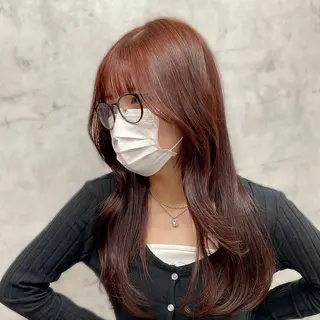 ロング カラー エクステ・レイヤ ーカット松下宗翔のヘアスタイル