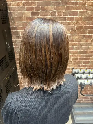 ミディアム カラー パーマ ヘアアレンジ メンズ キッズ ネイル マツエク・マツパ アイブロウ times salon名駅所属・久木原 ゆりのヘアスタイル