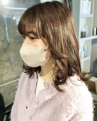 ミディアム カラー ヘアアレンジ ainico+所属・メンズ特化✂️栗原 侑也のヘアスタイル