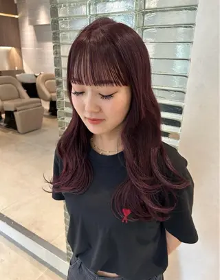 セミロング カラー ヘアアレンジ メンズ Salowin原宿ash所属・‎透明感×艶髪 ‎🫒maki🎀のヘアスタイル