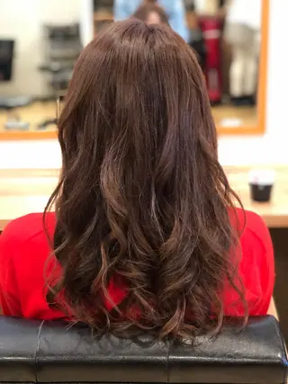 セミロング カラー 美髪矯正 🌈髪質改善 山下のヘアスタイル