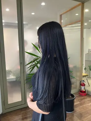 ロング 平松 里穗のヘアスタイル