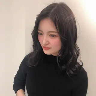 ミディアム カラー 韓国風ヘア♡ runaのヘアスタイル