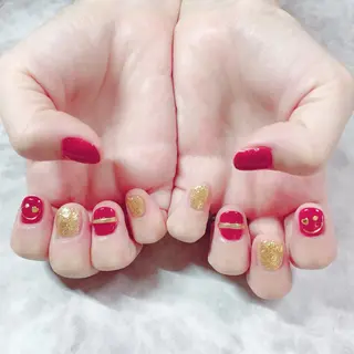 ネイル マジョリカ ブルーのネイルデザイン