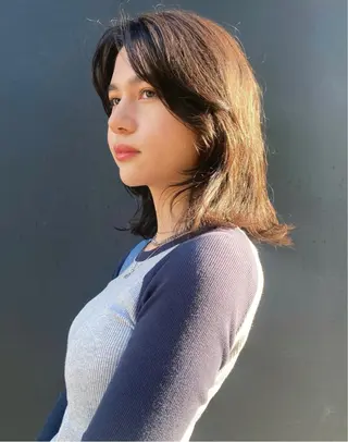 ミディアム カラー ボブ/レイヤー/艶 🦕risa 森下のヘアスタイル