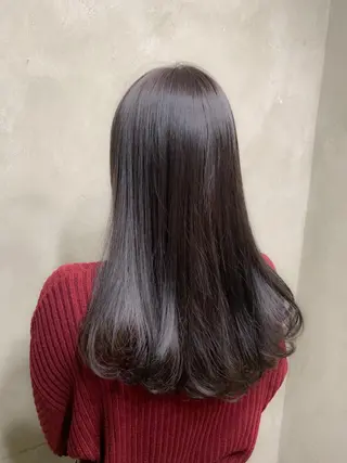 ロング カラー パーマ 🌈髪質改善💕 縮毛矯正✨青木まで✨のヘアスタイル