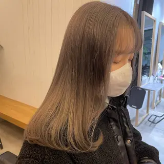 セミロング カラー ヒロミ/アレンジ/ アンニュイ/透け感のヘアスタイル