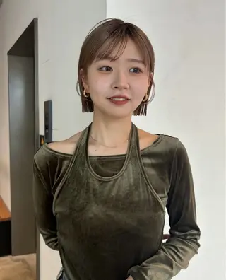 ショート ぷつっとボブ/ ブリーチ/池袋ももなのヘアスタイル