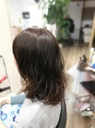 セミロング パーマ 北林 弘展のヘアスタイル