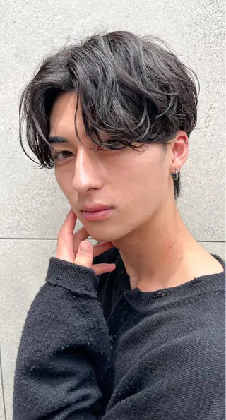 ショート カラー パーマ ヘアアレンジ メンズ 亀井隆汰/メンズ専門 パーマ特化美容師のヘアスタイル