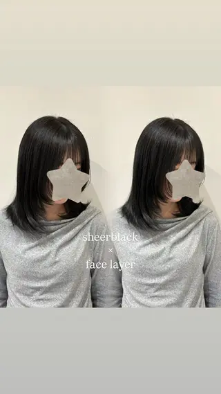 ミディアム 谷口 綾架のヘアスタイル